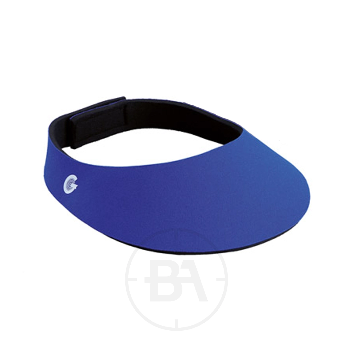 Gehmann Shooting Visor 3 A plain blue Gehmann Shooting Visor featuring a black adjustable strap and a small white logo on the side.