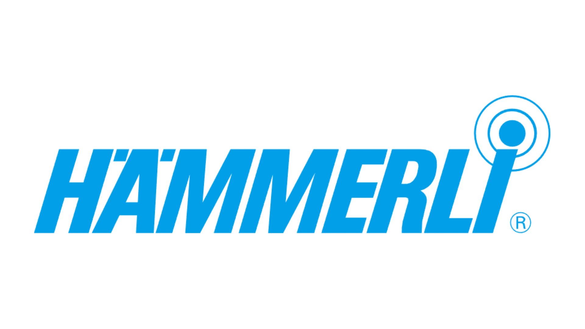 The image shows the blue Hämmërli logo with stylized text and a circular target design over the letter "I" on a transparent background.