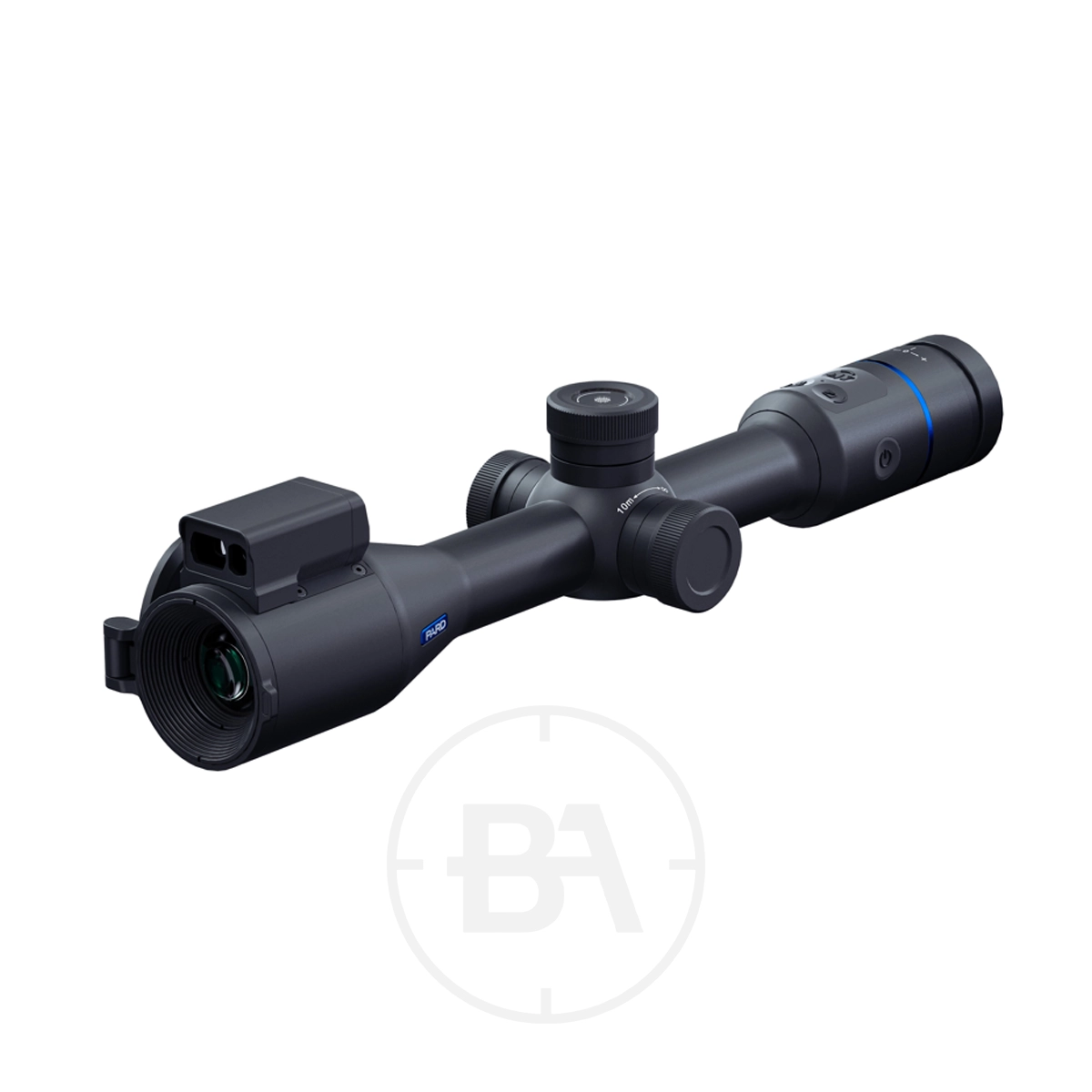 Pard Night Stalker 4K EX High Resolution Premium Day/Night Vision Rifle Scope 1 The Pard Night Stalker 4K EX, a high resolution premium day and night vision rifle scope with adjustment dials and a digital display on the side, is shown in black against a white background. Crisp clarity for every shot.