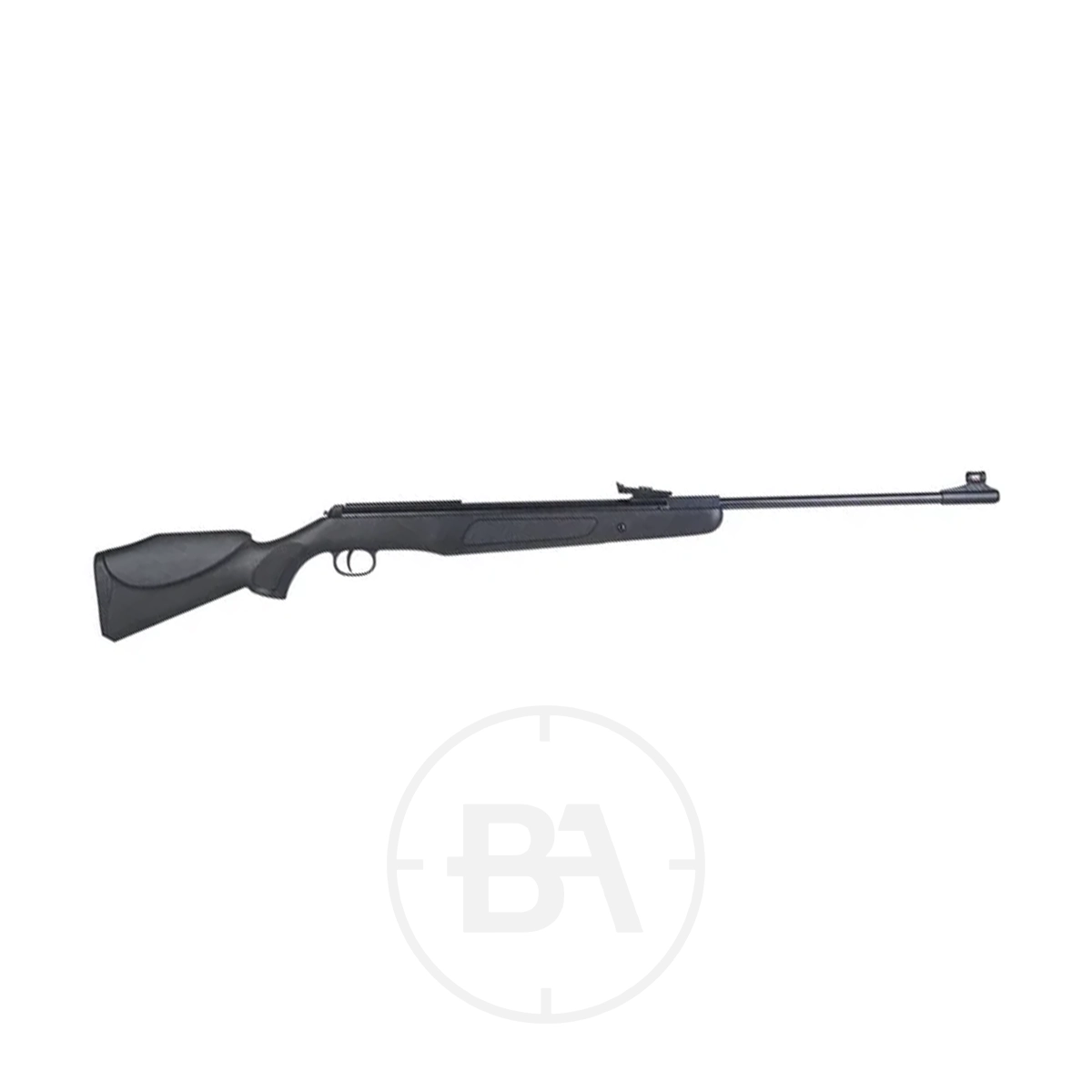 Diana Panther 350 Magnum Spring Air Rifle 1 The Diana Panther 350 Magnum Spring Air Rifle, featuring a black synthetic stock, visible trigger, and long barrel, is shown against a plain white background.