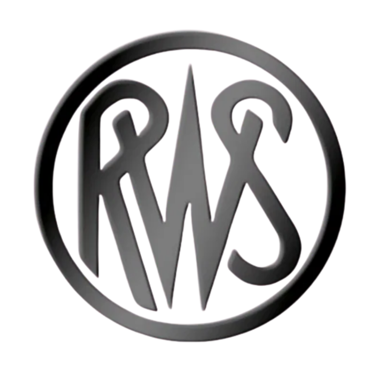 A circular black logo with the intertwined letters "RWS" in a stylised, bold font inside the ring.