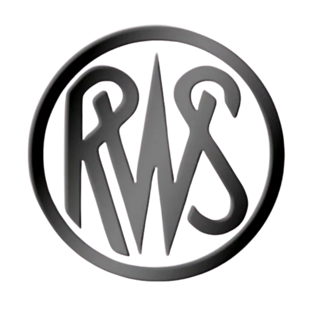 A circular black logo with the intertwined letters "RWS" in a stylised, bold font inside the ring.