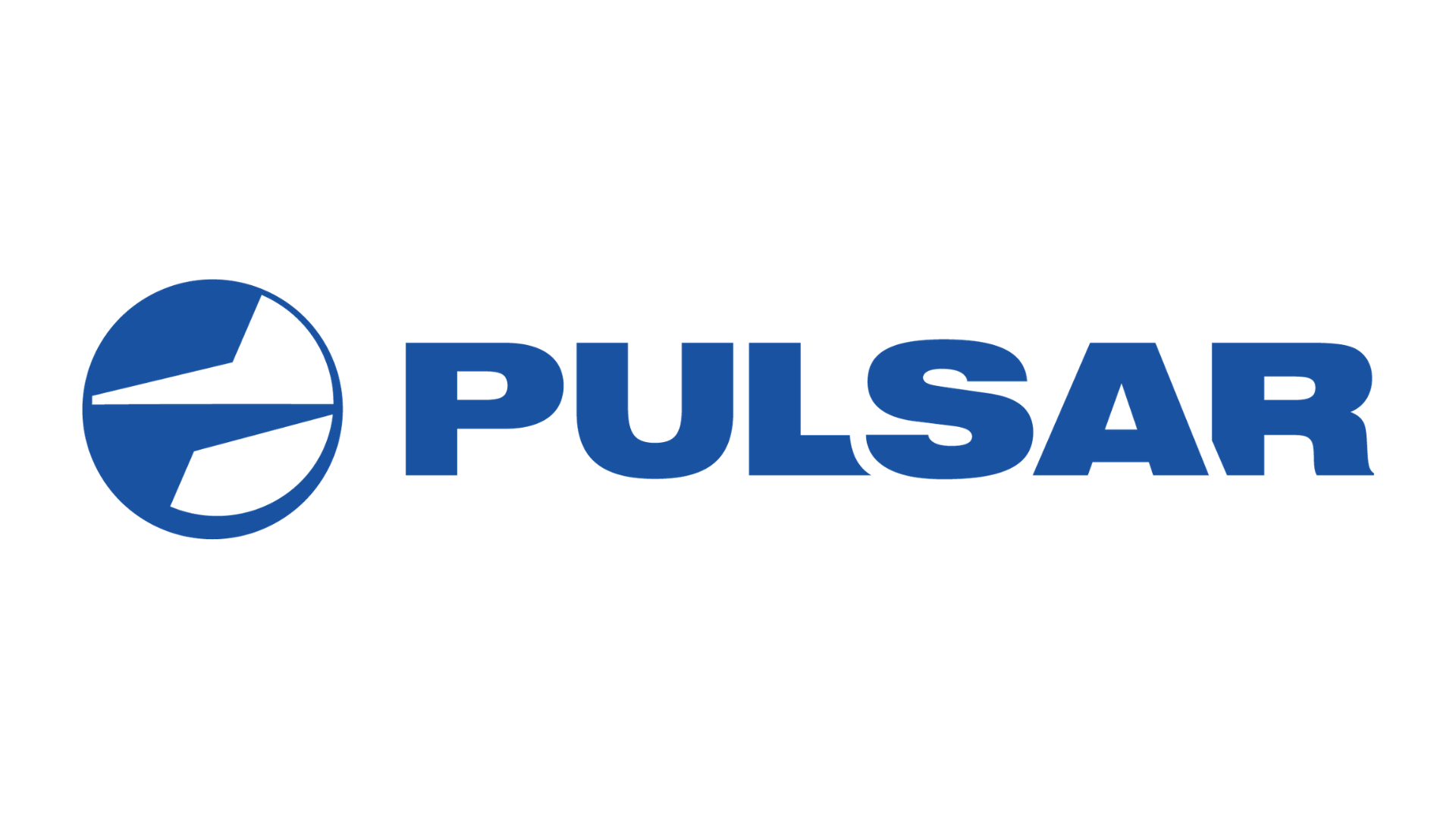 Pulsar Telos LRF XP50 Thermal Imaging Monocular 2 Blue logo with the word "PULSAR" in bold capital letters next to a circular graphic split diagonally, both on a white background.